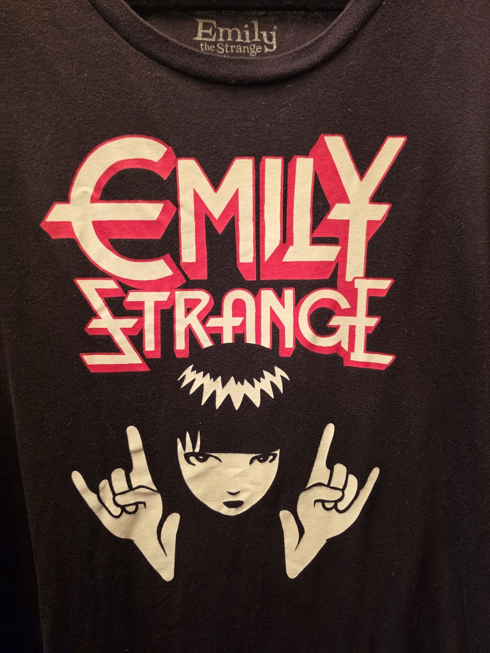 Emily the Strange Graphic Tee Large Black Cotton Alt Goth Emo Punk Shirt - Picture 3 of 10